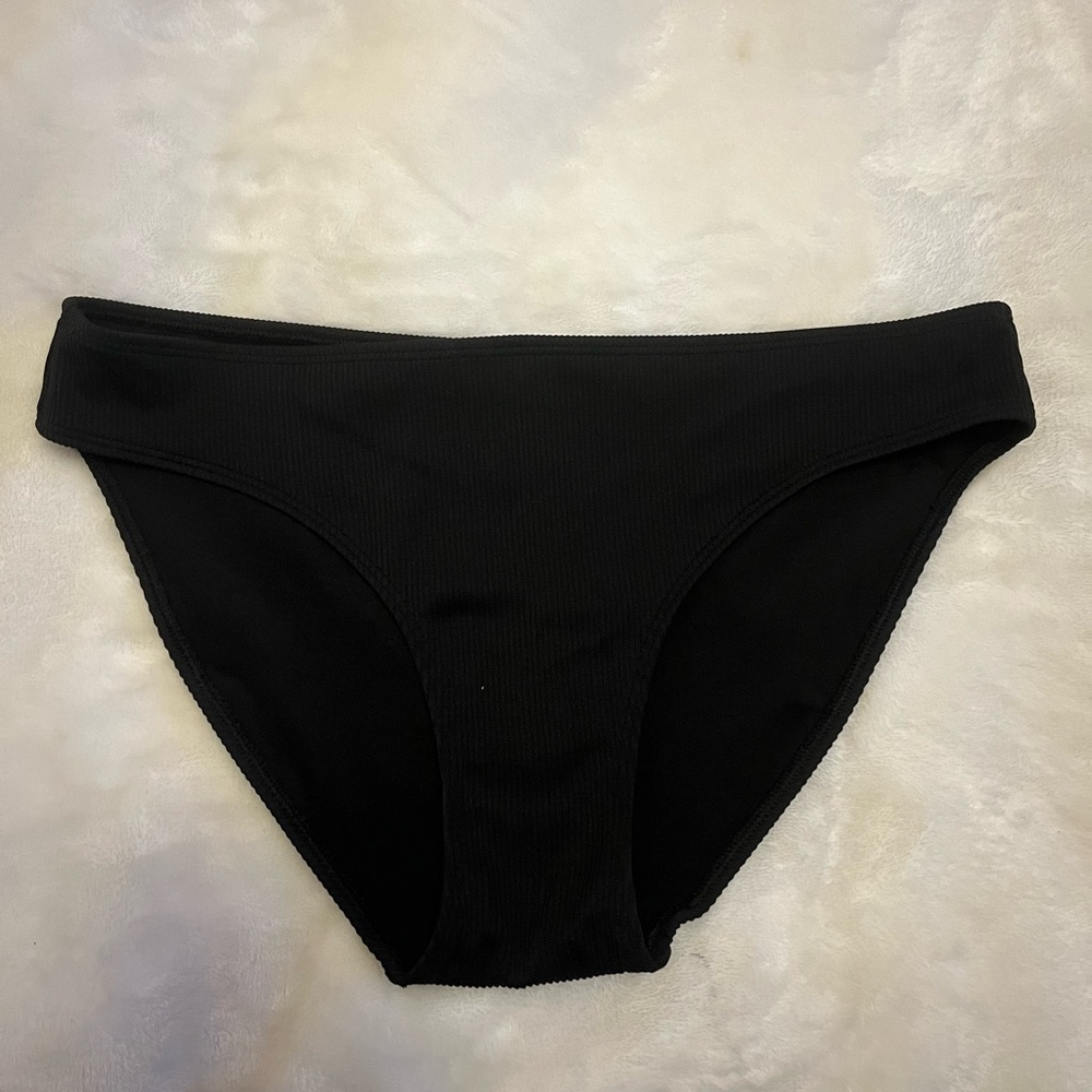 Aerie Black Ribbed Bikini bottoms